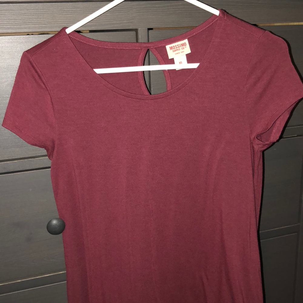 Maroon Short Skater Dress